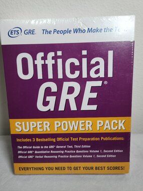 Official GRE Super Power Pack ETS 3 Test Prep Publications New Sealed Three Book